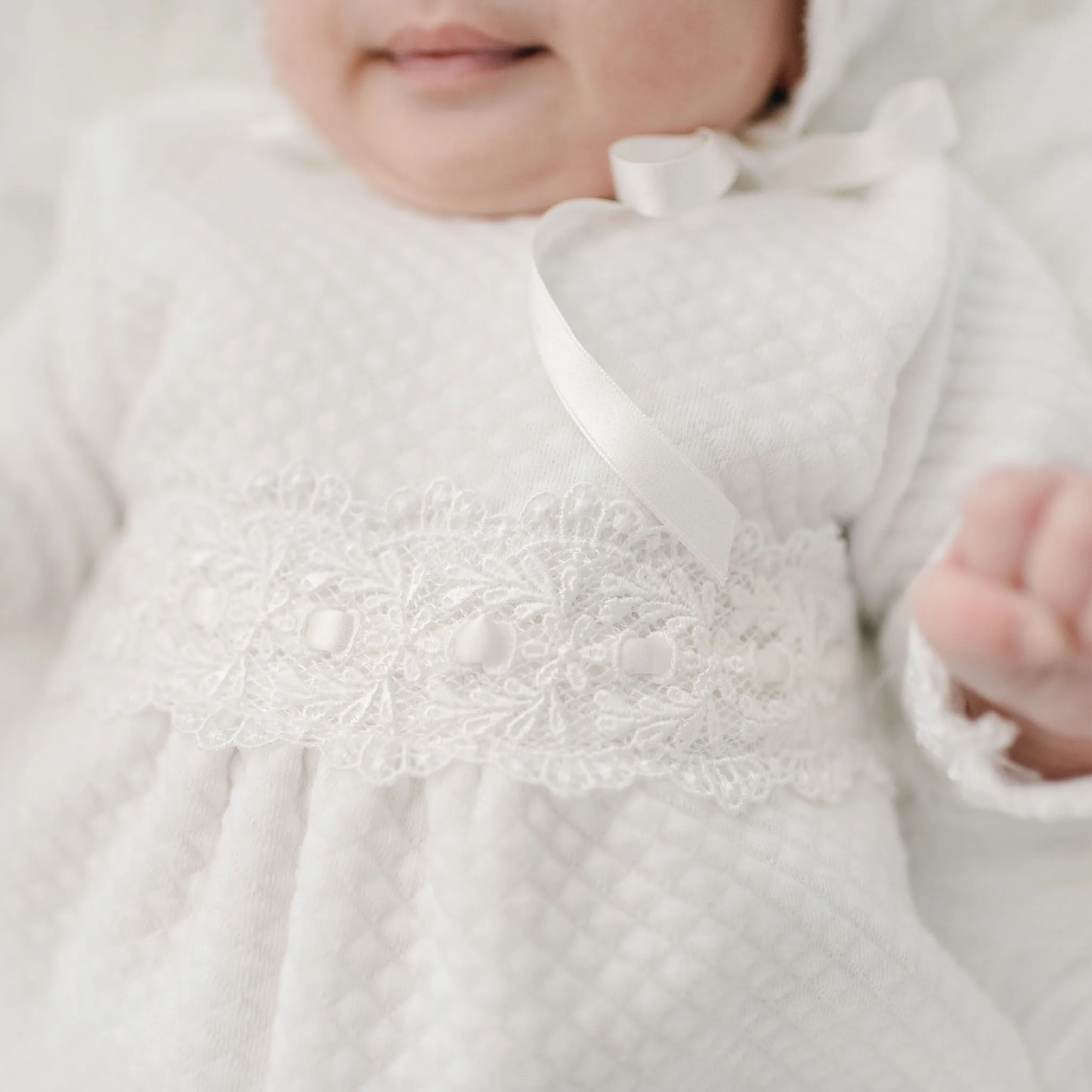 Madeline Quilted Newborn Romper