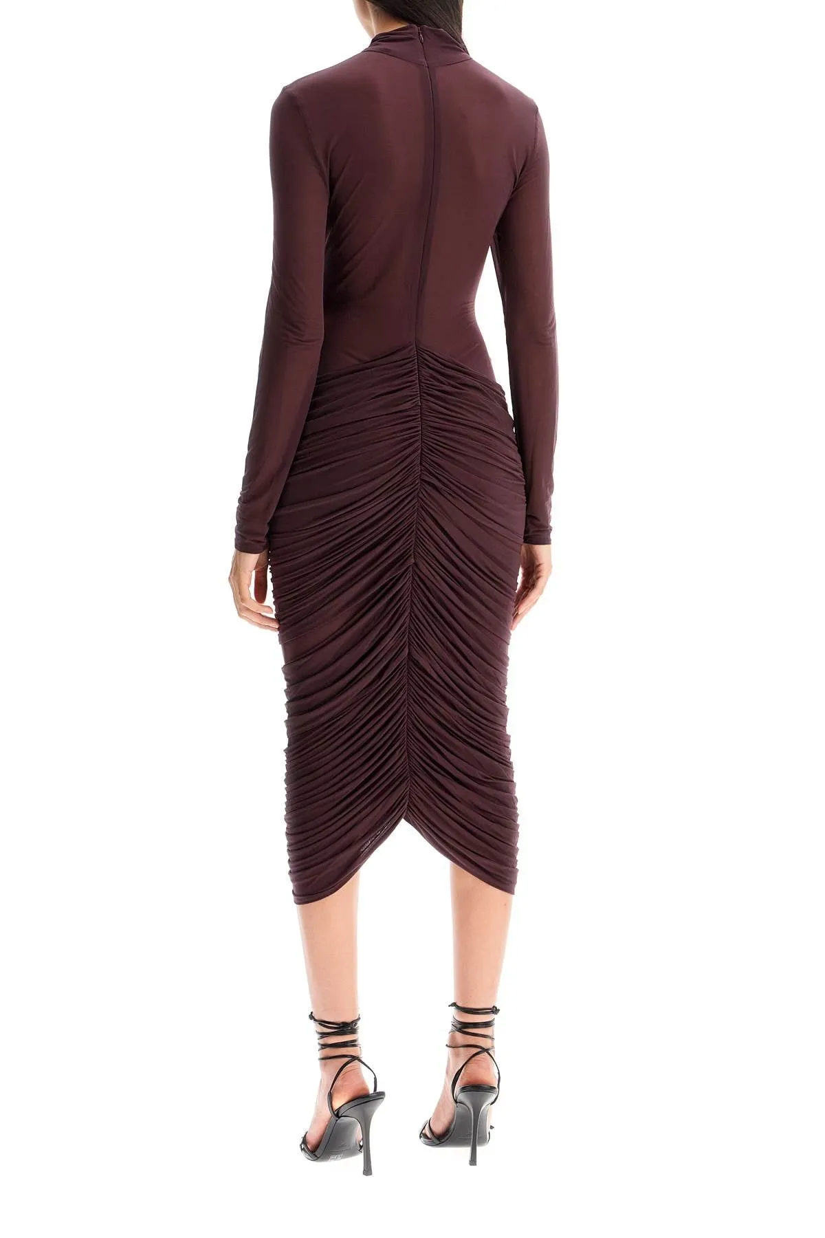 Magda Butrym Draped Midi Dress In Jersey (Size - 38)