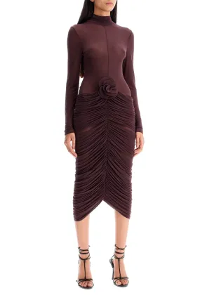 Magda Butrym Draped Midi Dress In Jersey (Size - 38)