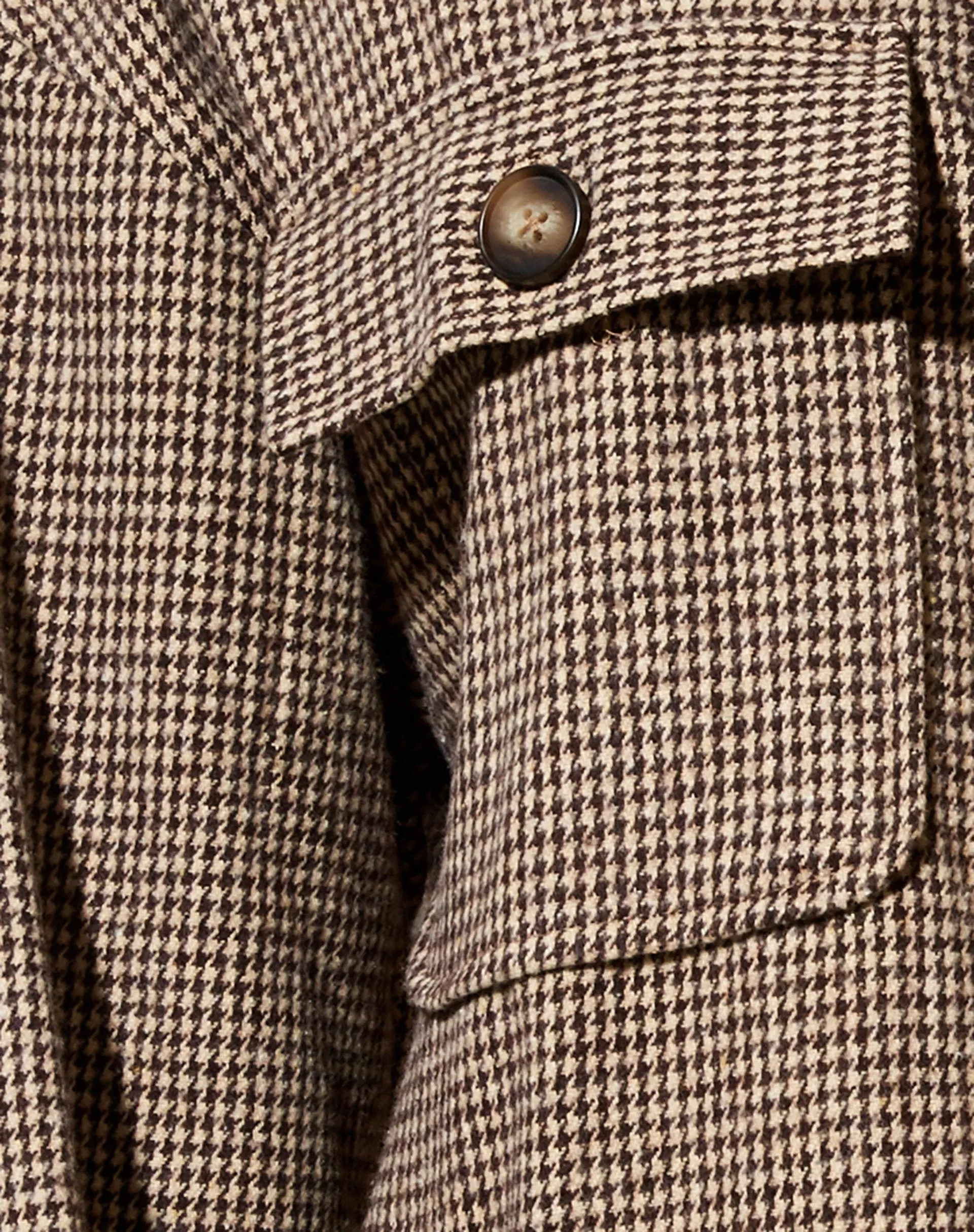 Marcel Shirt in Houndstooth Brown