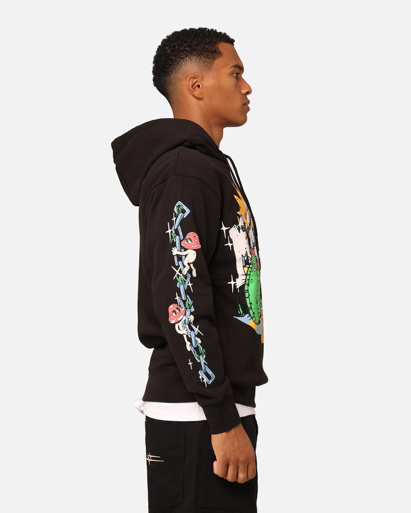 Market Fantasy Farm Pullover Hoodie Black