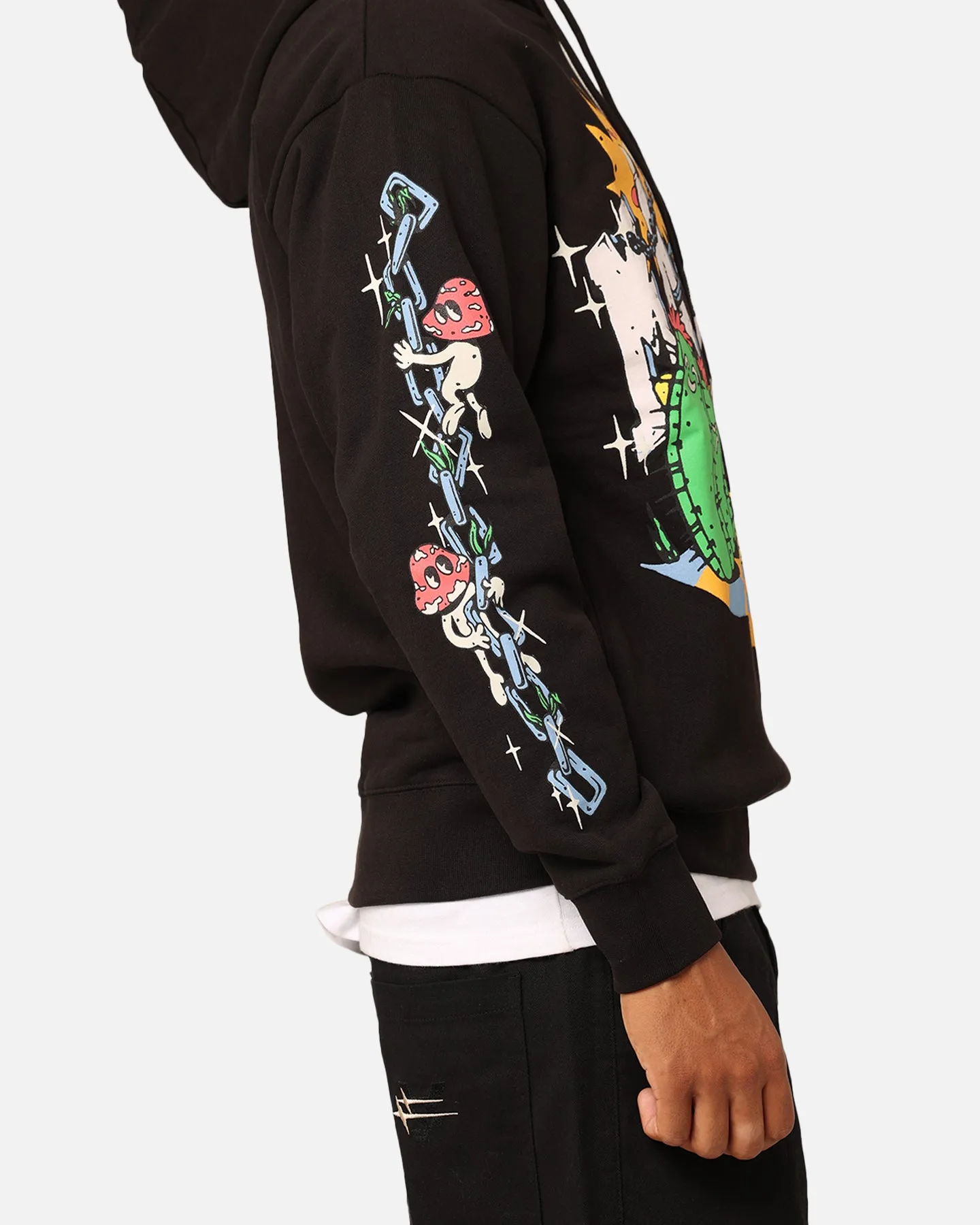 Market Fantasy Farm Pullover Hoodie Black