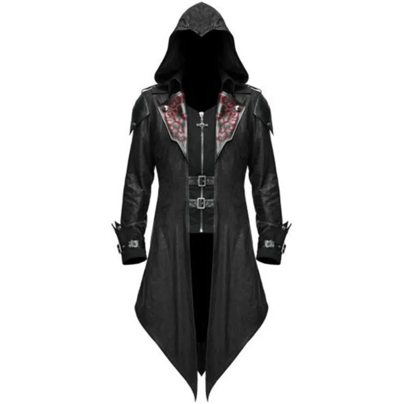 Medieval Halloween Retro Patchwork Coat Male Brother Special Clothing