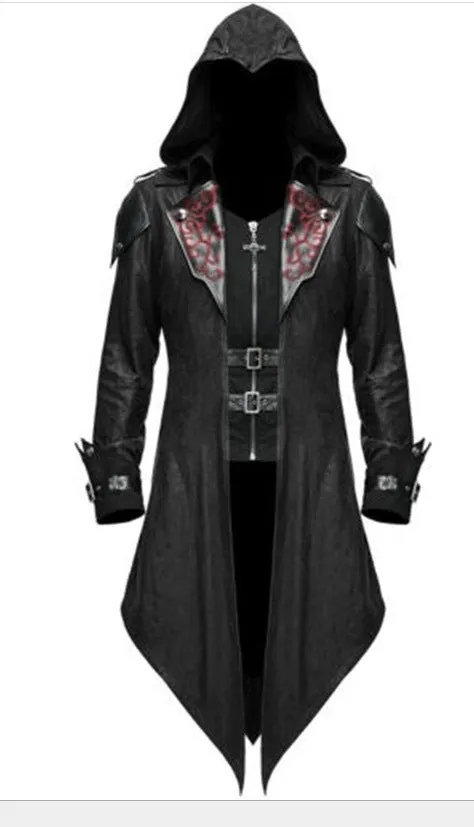 Medieval Halloween Retro Patchwork Coat Male Brother Special Clothing