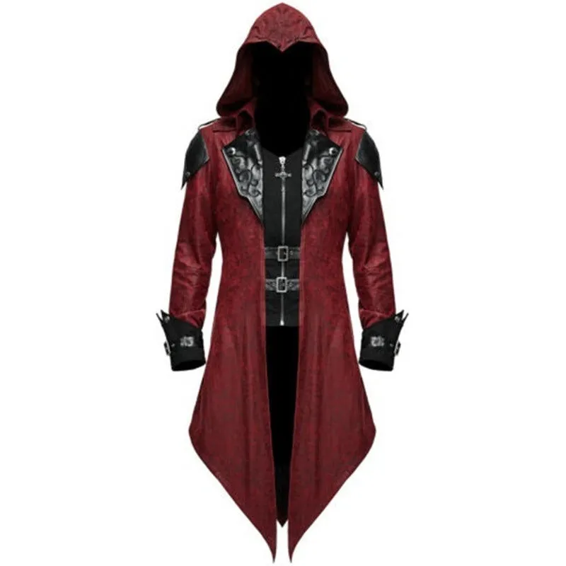 Medieval Halloween Retro Patchwork Coat Male Brother Special Clothing