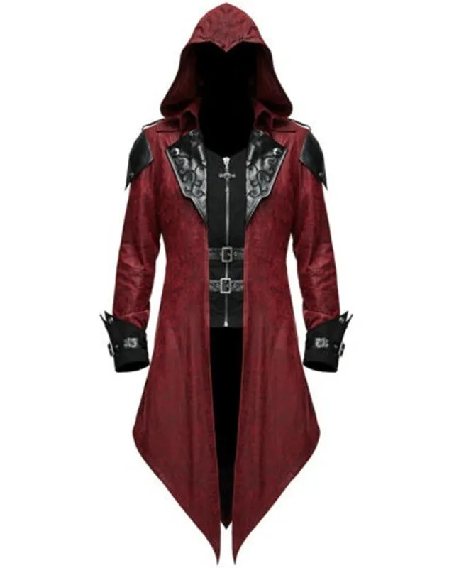 Medieval Halloween Retro Patchwork Coat Male Brother Special Clothing