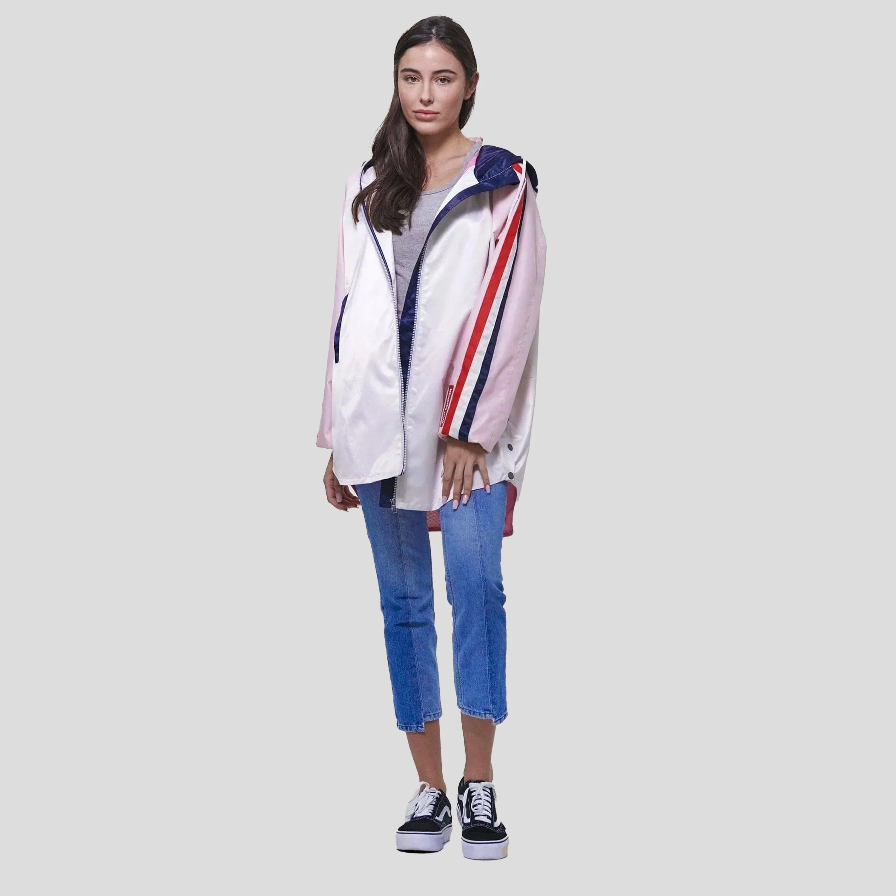 Members Only Women's Long Satin Twill Jacket