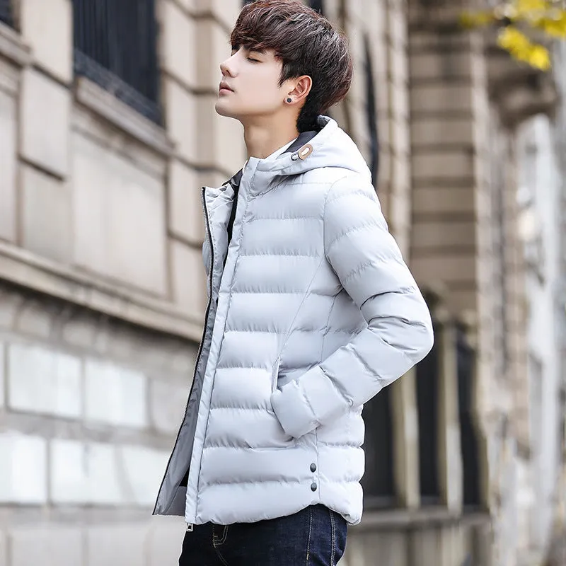 Men Cotton Coat Casual Youth Thickening