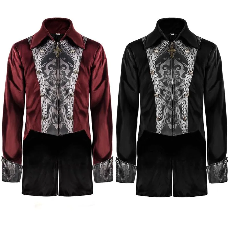 Mens Steampunk Medieval Jacket Renaissance Costume Formal Tailcoat Gothic Victorian Halloween Tuxedo Coats