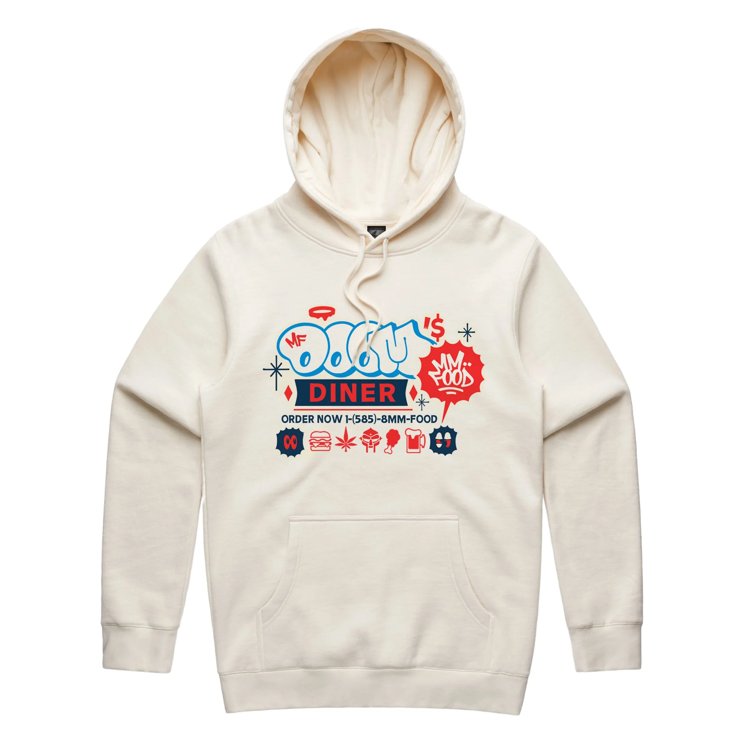 MF DOOM - DOOM's Diner Hoodie  (Ecru)