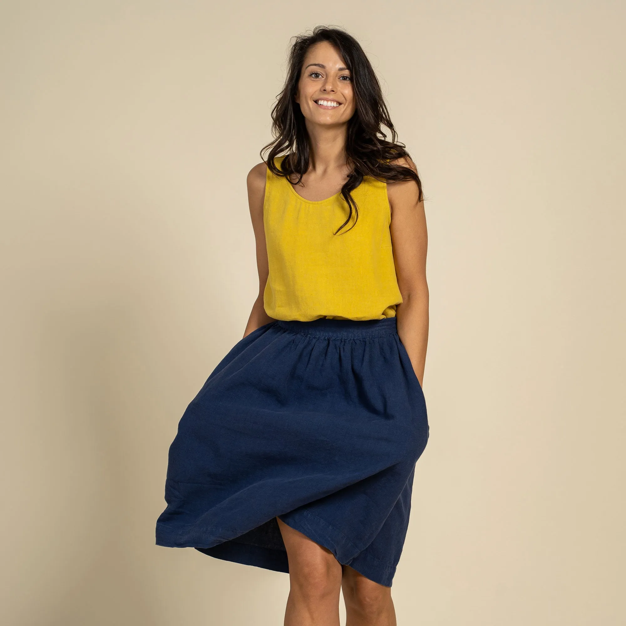 Midi Skirt Sophia Storm Blue