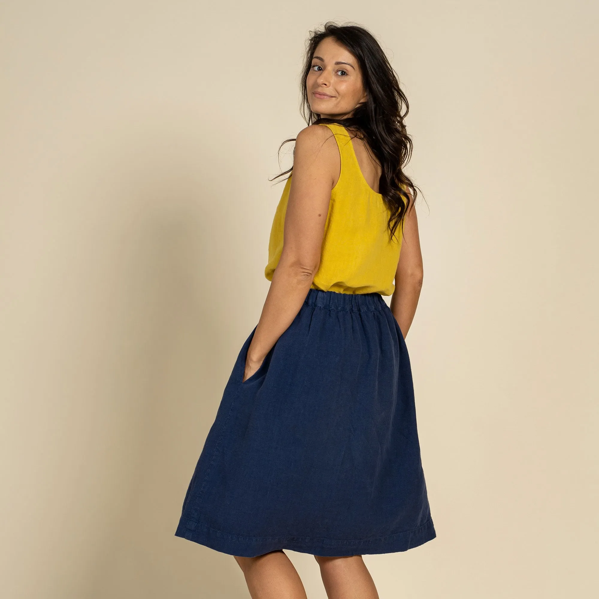 Midi Skirt Sophia Storm Blue