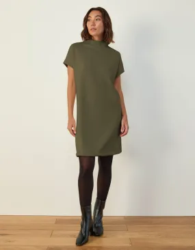 Mock Neck Shift Dress