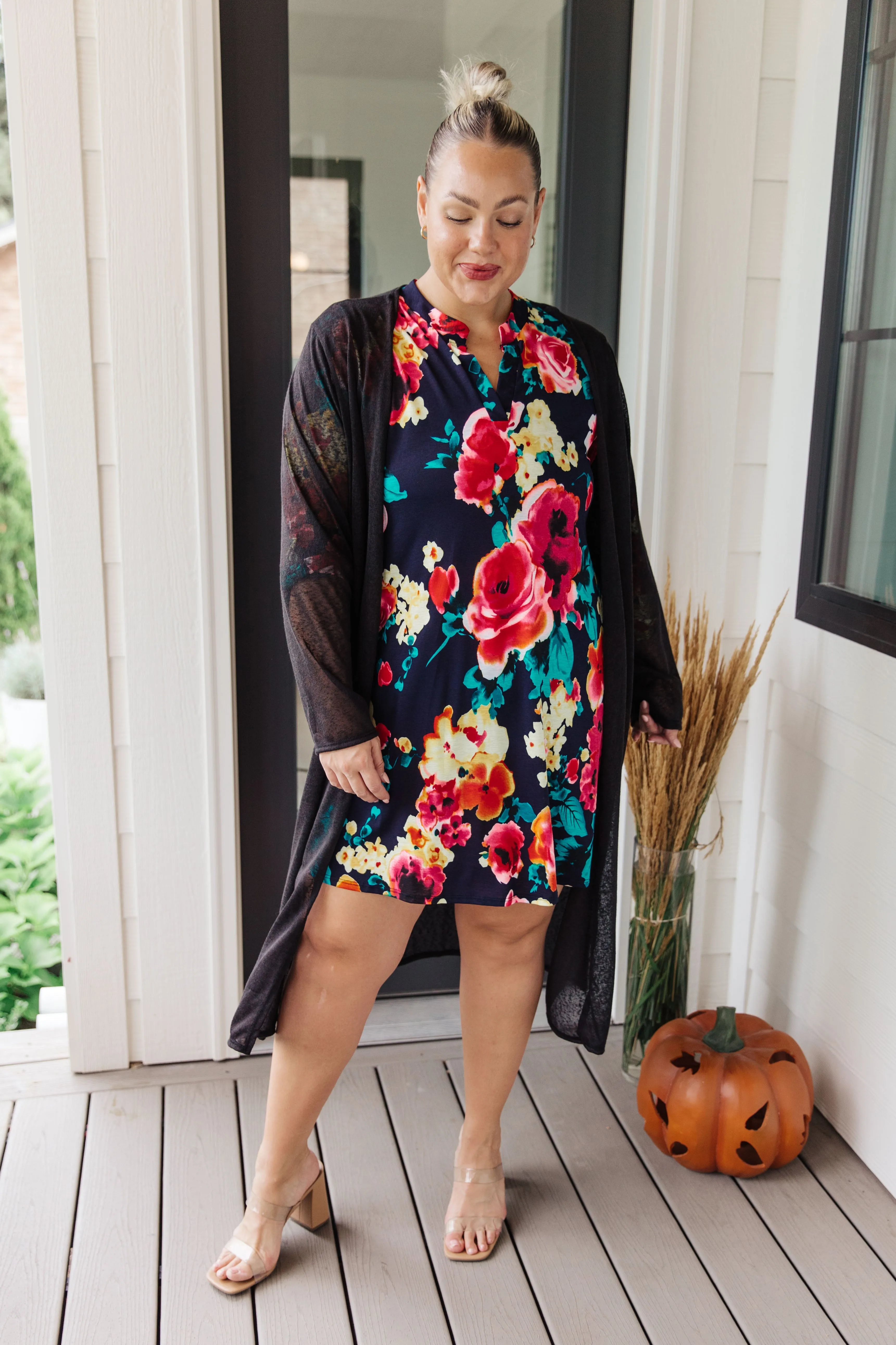 Moonlit Garden Floral Dress