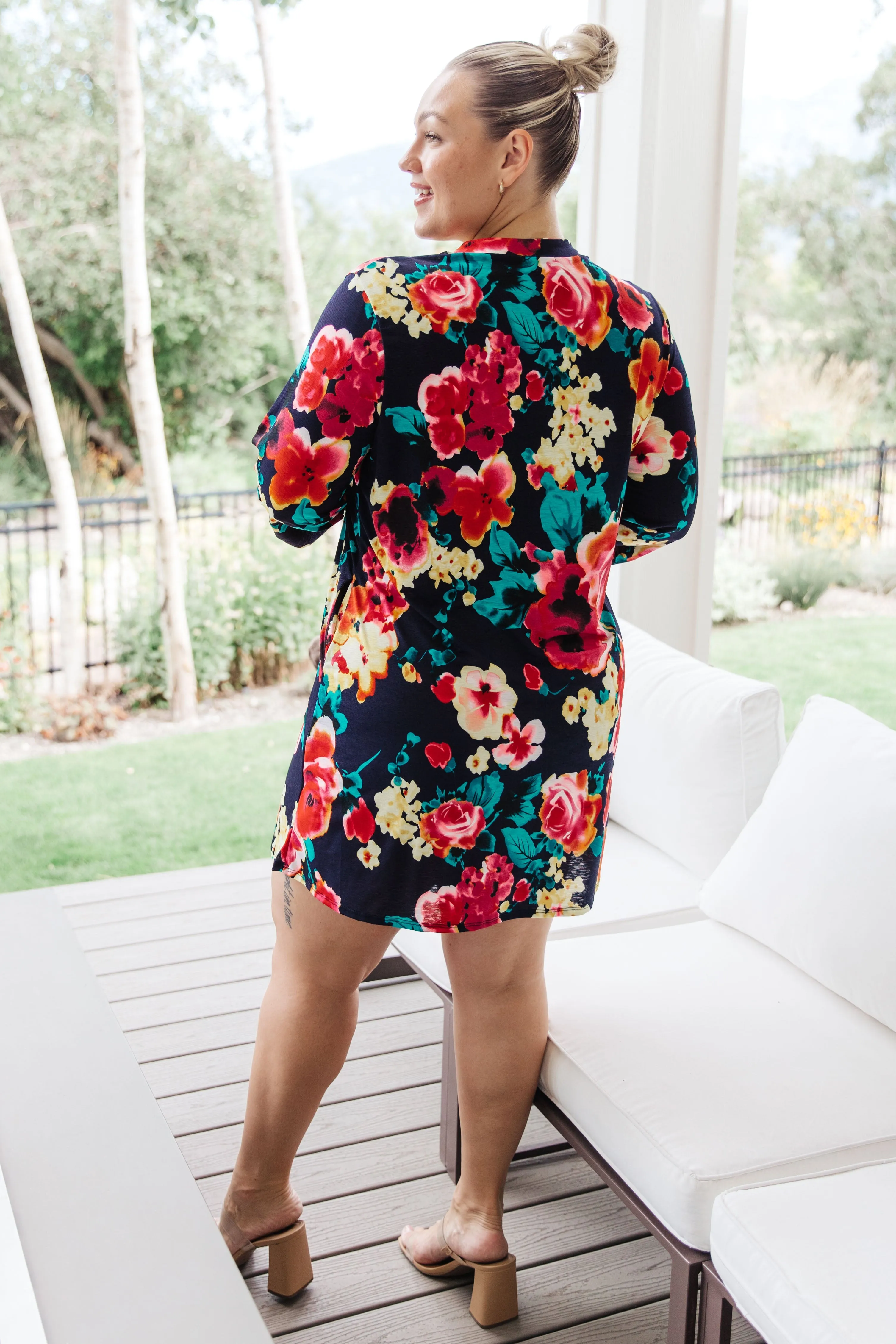 Moonlit Garden Floral Dress