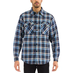 Navy & Blue Quilted Flannel Shirt