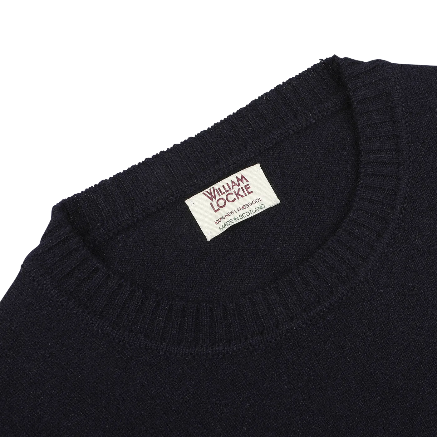 Navy Crewneck Lambswool Sweater