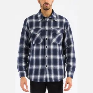 Navy Quilted Flannel Shirt