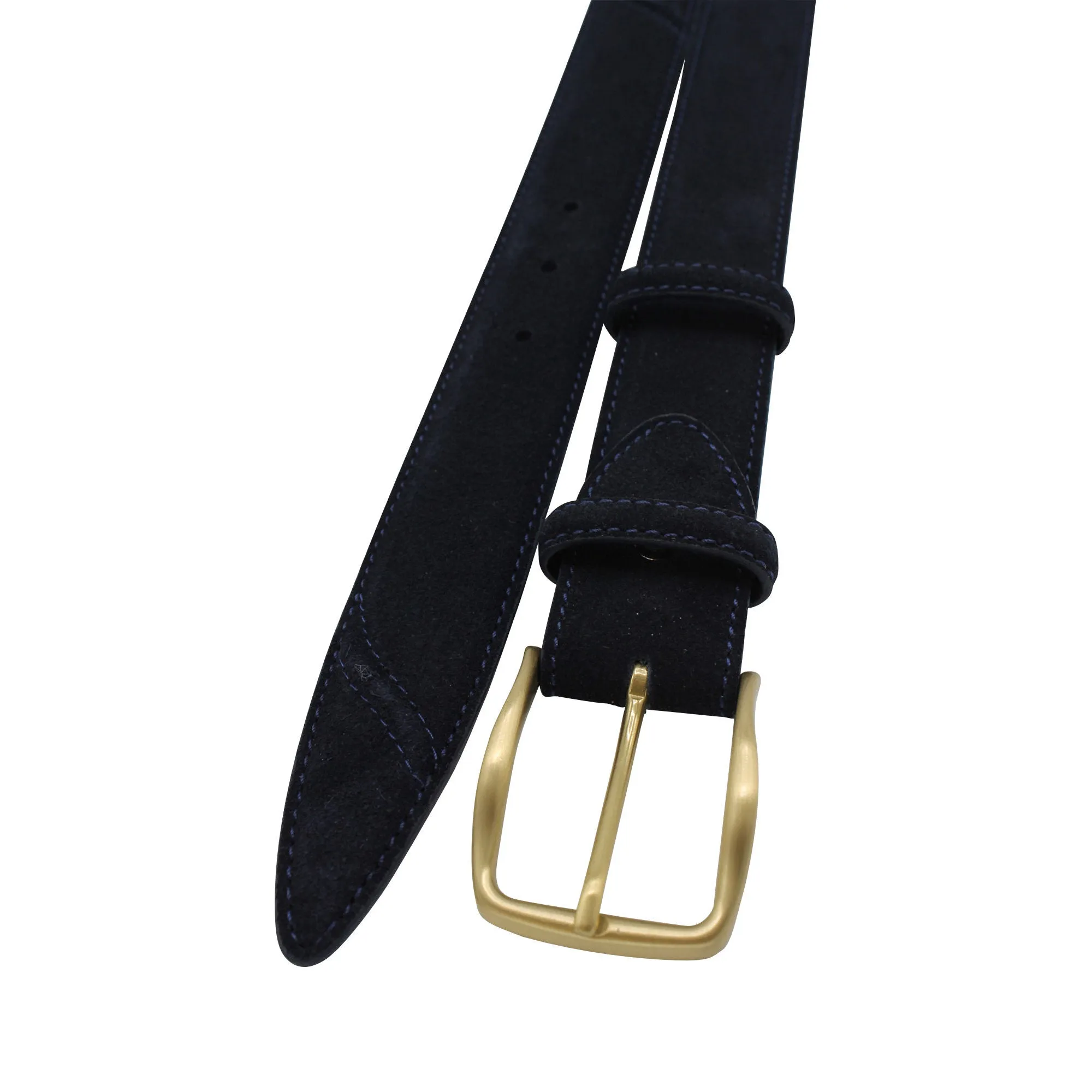 Navy Suede 'Hancock' Belt