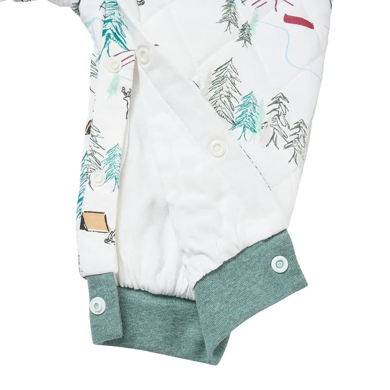 Nest Designs Kids/Baby Bamboo Jersey Quilted Long Sleeve Romper - Happy Trails