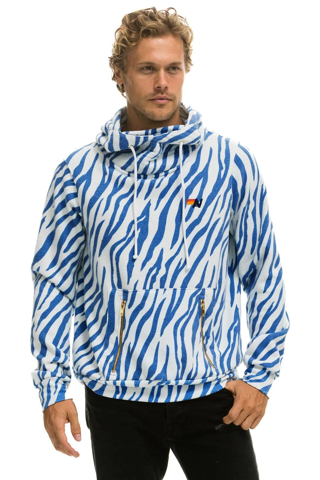 NINJA PULLOVER HOODIE - BLUE TIGER