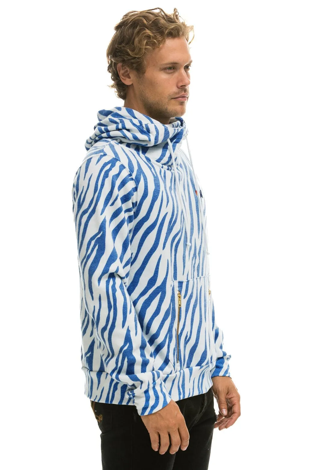 NINJA PULLOVER HOODIE - BLUE TIGER