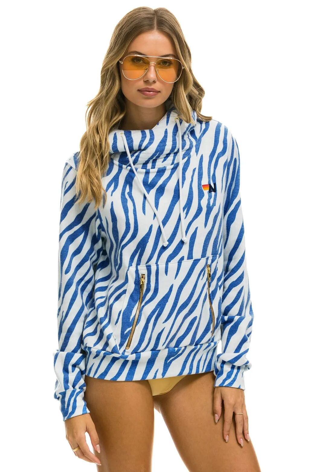 NINJA PULLOVER HOODIE - BLUE TIGER