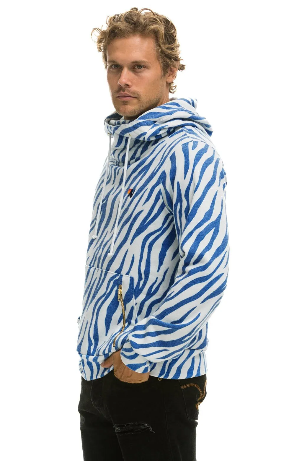 NINJA PULLOVER HOODIE - BLUE TIGER