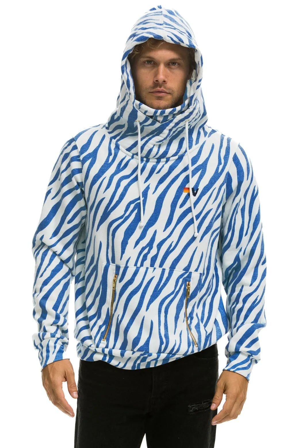 NINJA PULLOVER HOODIE - BLUE TIGER