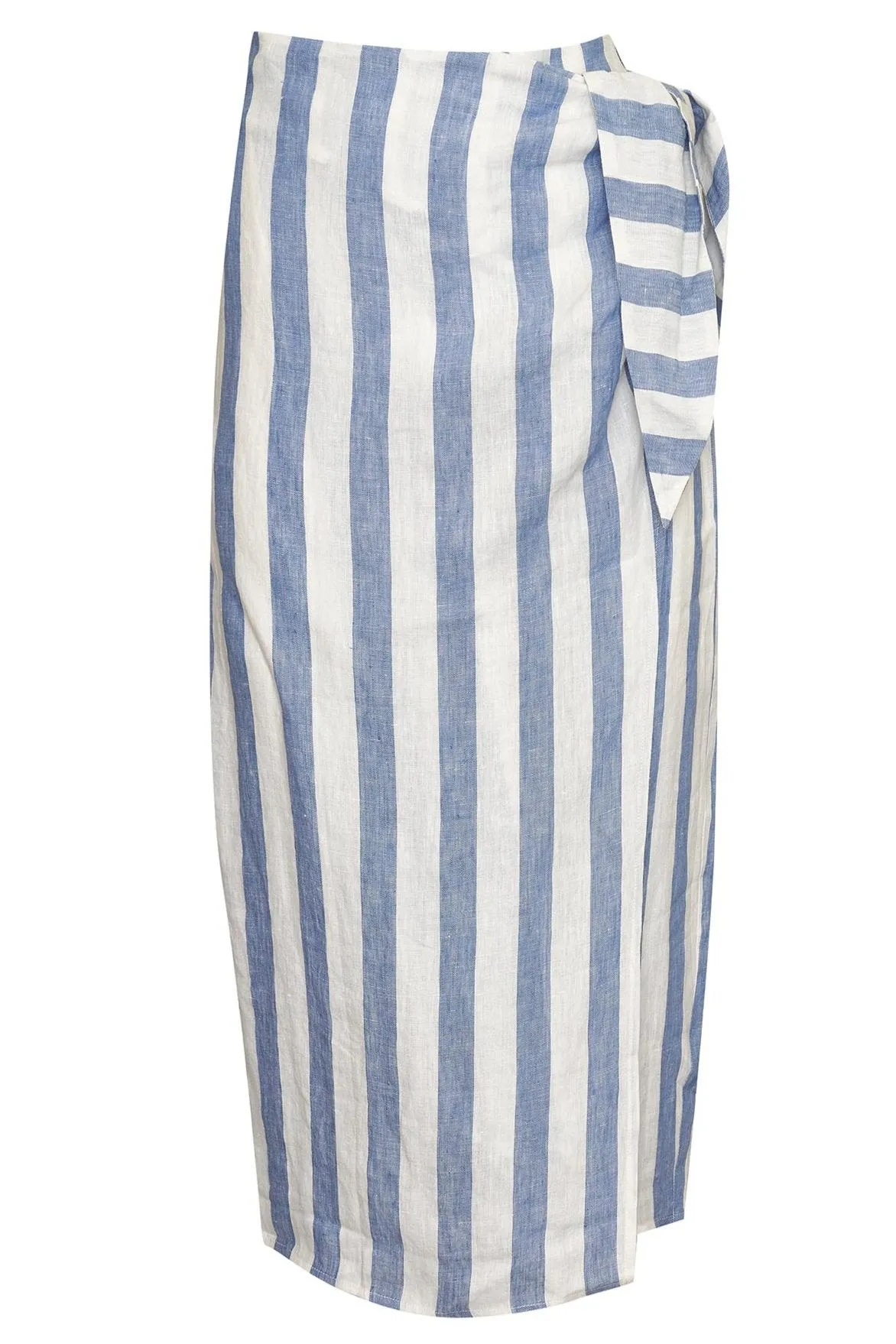 Overflow Skirt in Wide Ocean Stripe