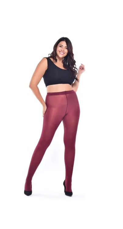 Pamela Mann 50 Denier Curvy Super Stretch Tights Burgundy