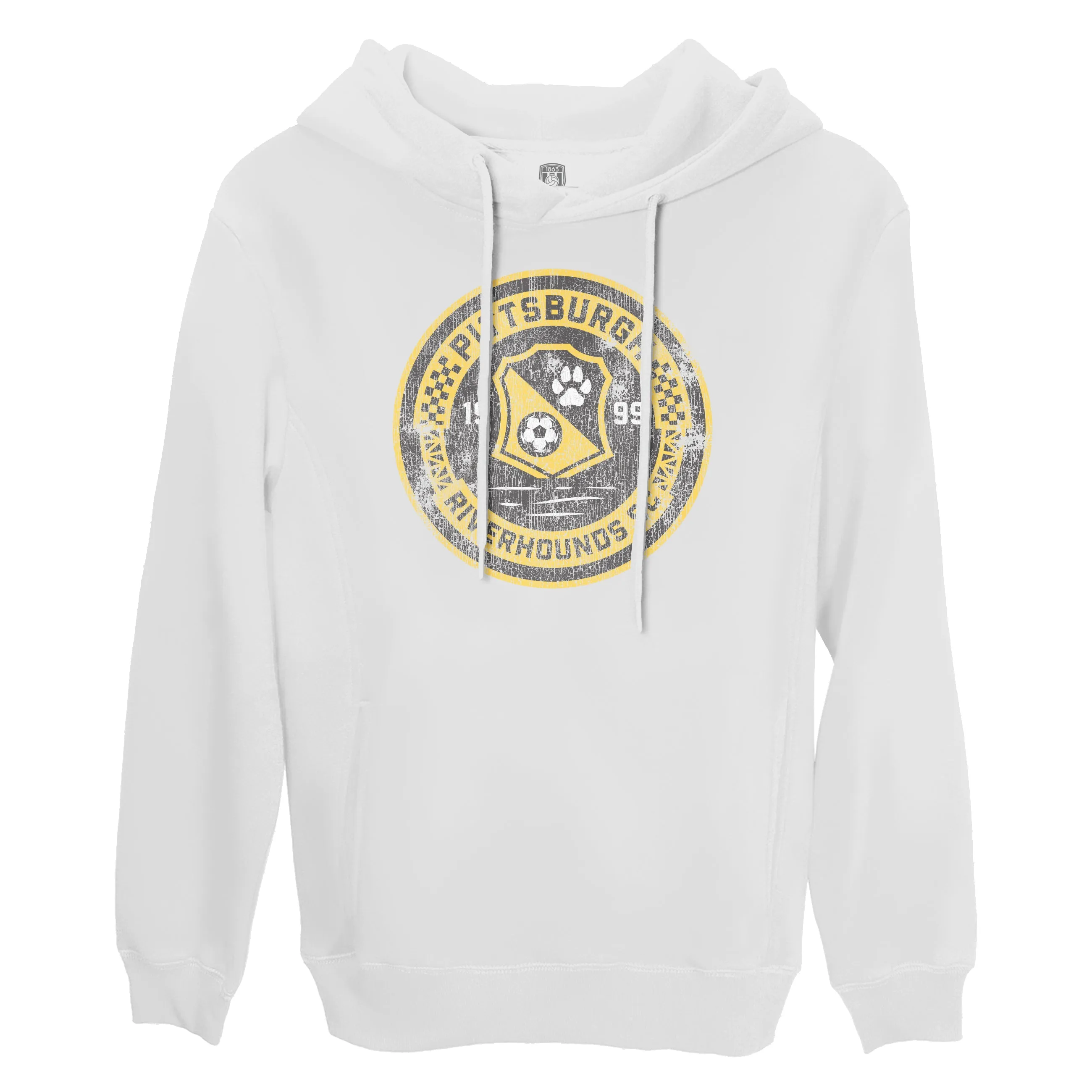 Pittsburgh Riverhounds Color Badge Fleece Pullover Hoodie - White