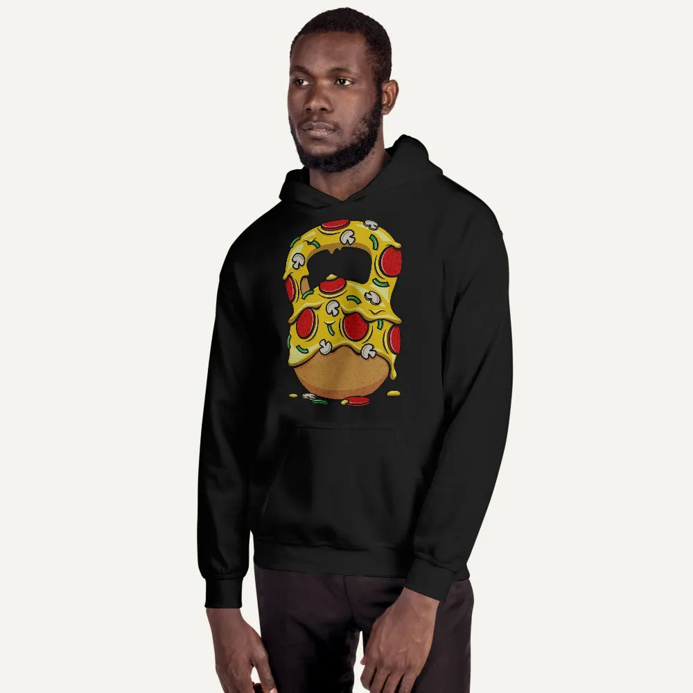 Pizza Kettlebell Design Pullover Hoodie