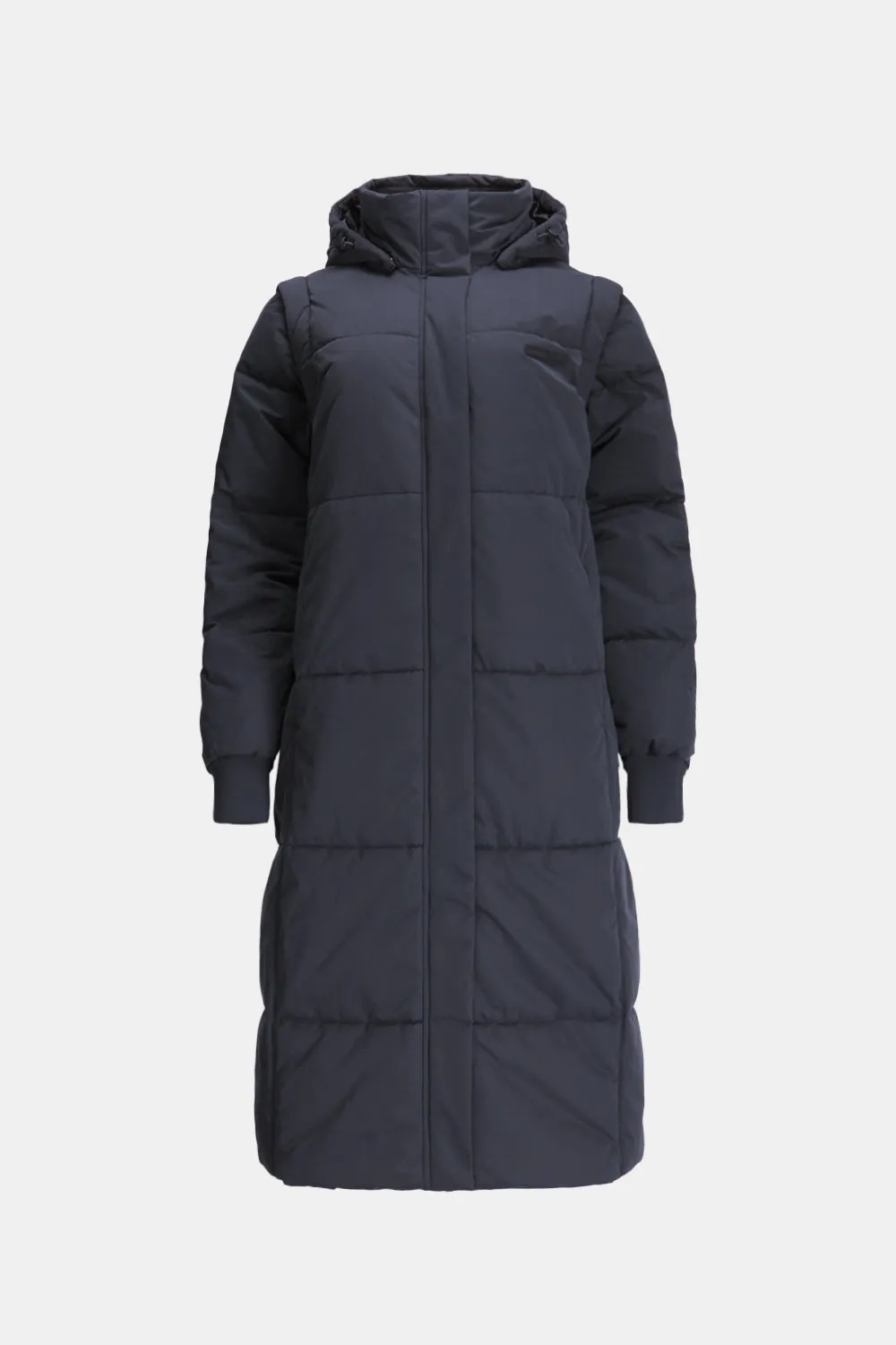 POLAR LONG LINE MULTIWAY 4-IN-1 PUFFER COAT - BLACK