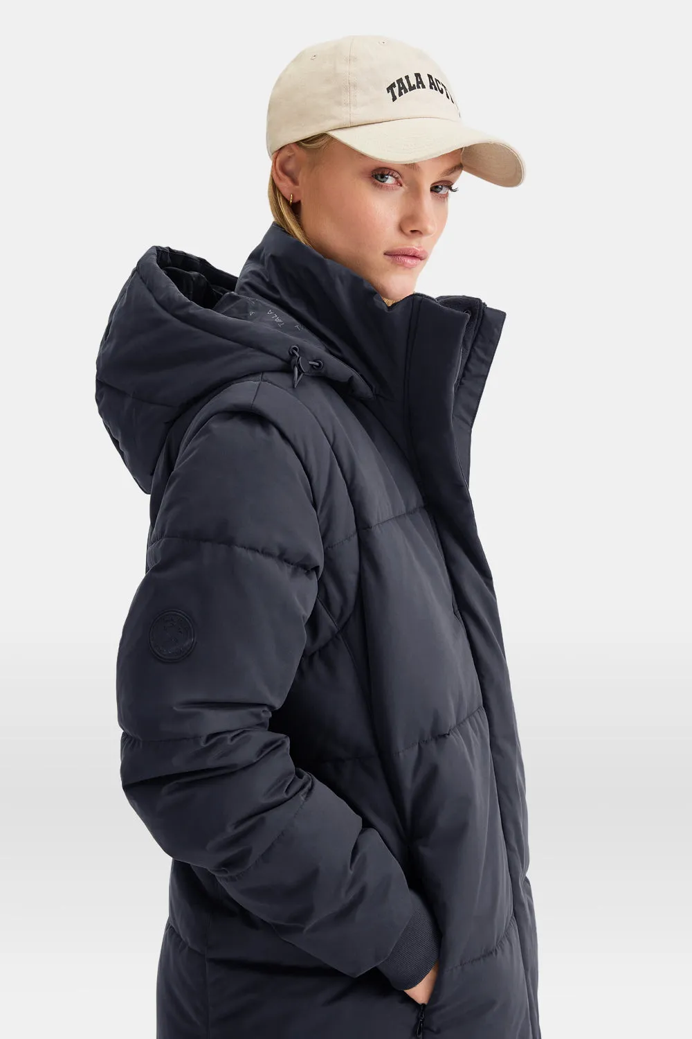 POLAR LONG LINE MULTIWAY 4-IN-1 PUFFER COAT - BLACK