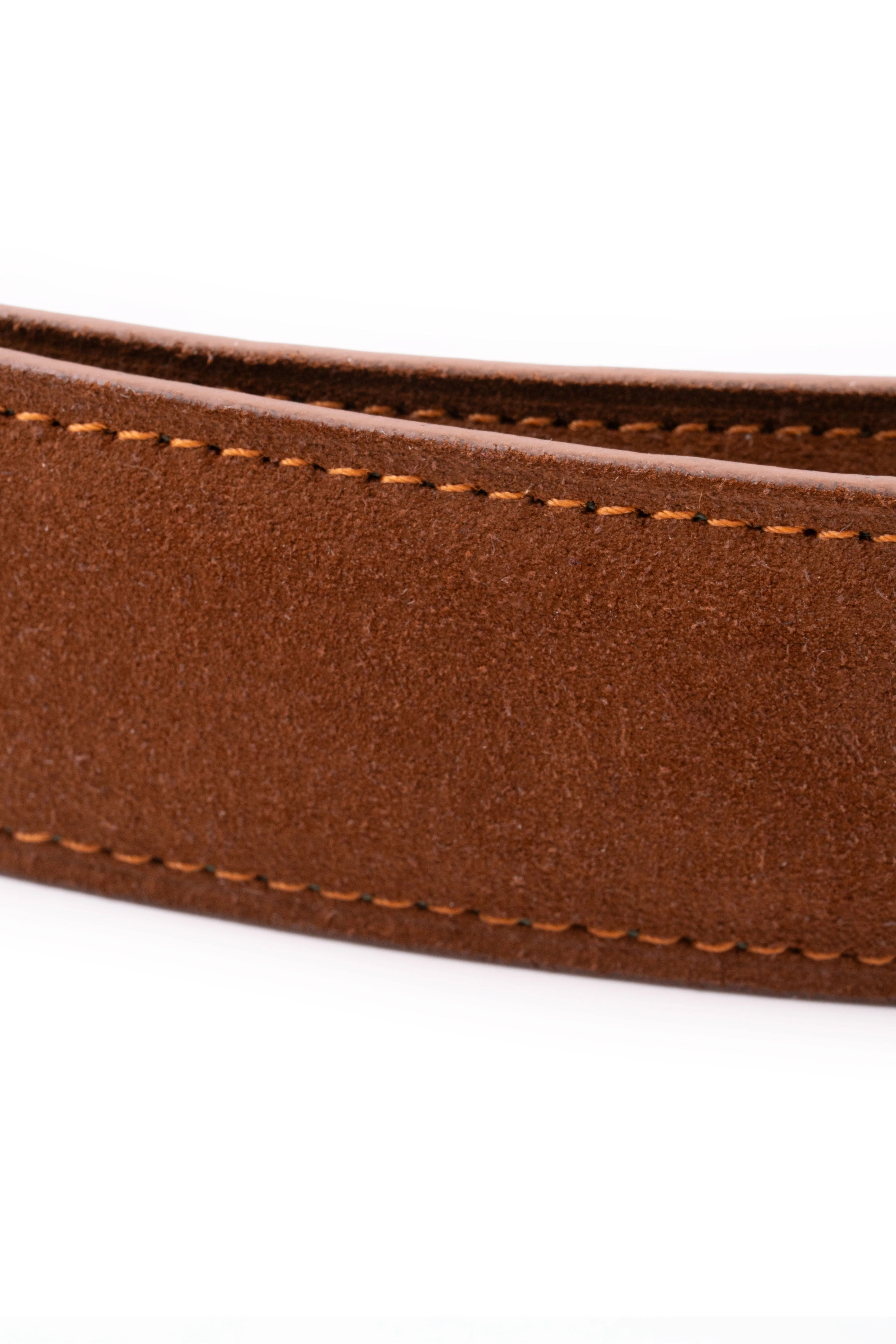 Polo Brown Suede Calf Leather Belt