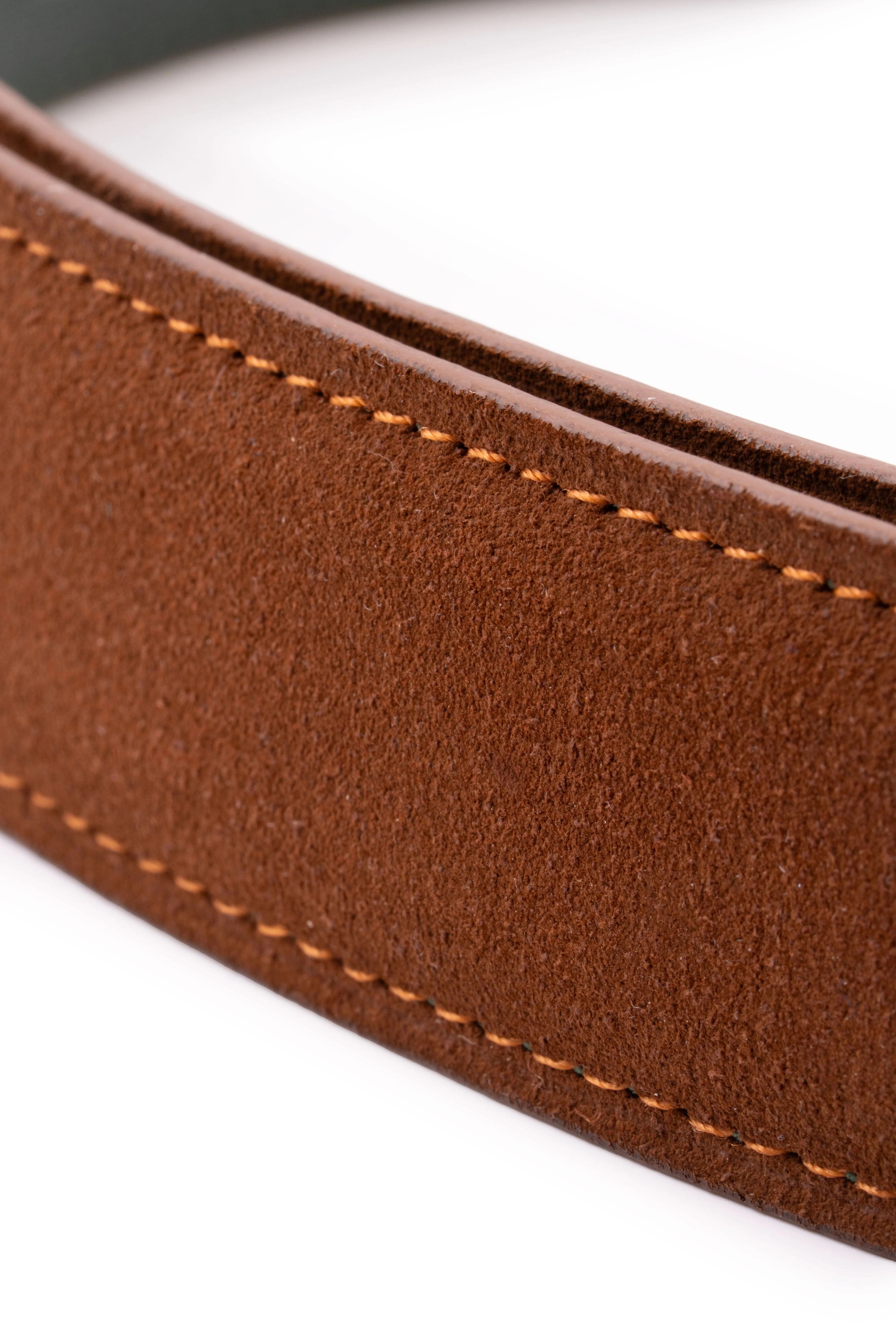 Polo Brown Suede Calf Leather Belt