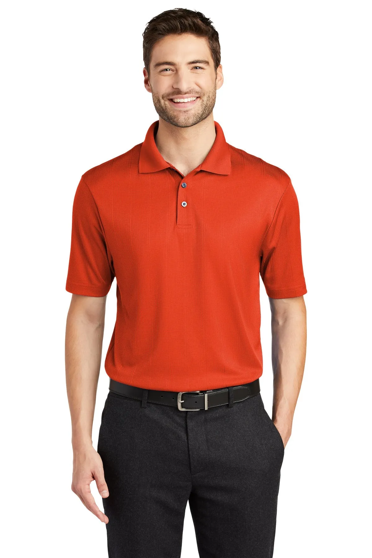 Port Authority Performance Customized Fine Jacquard Polos, Autumn Orange