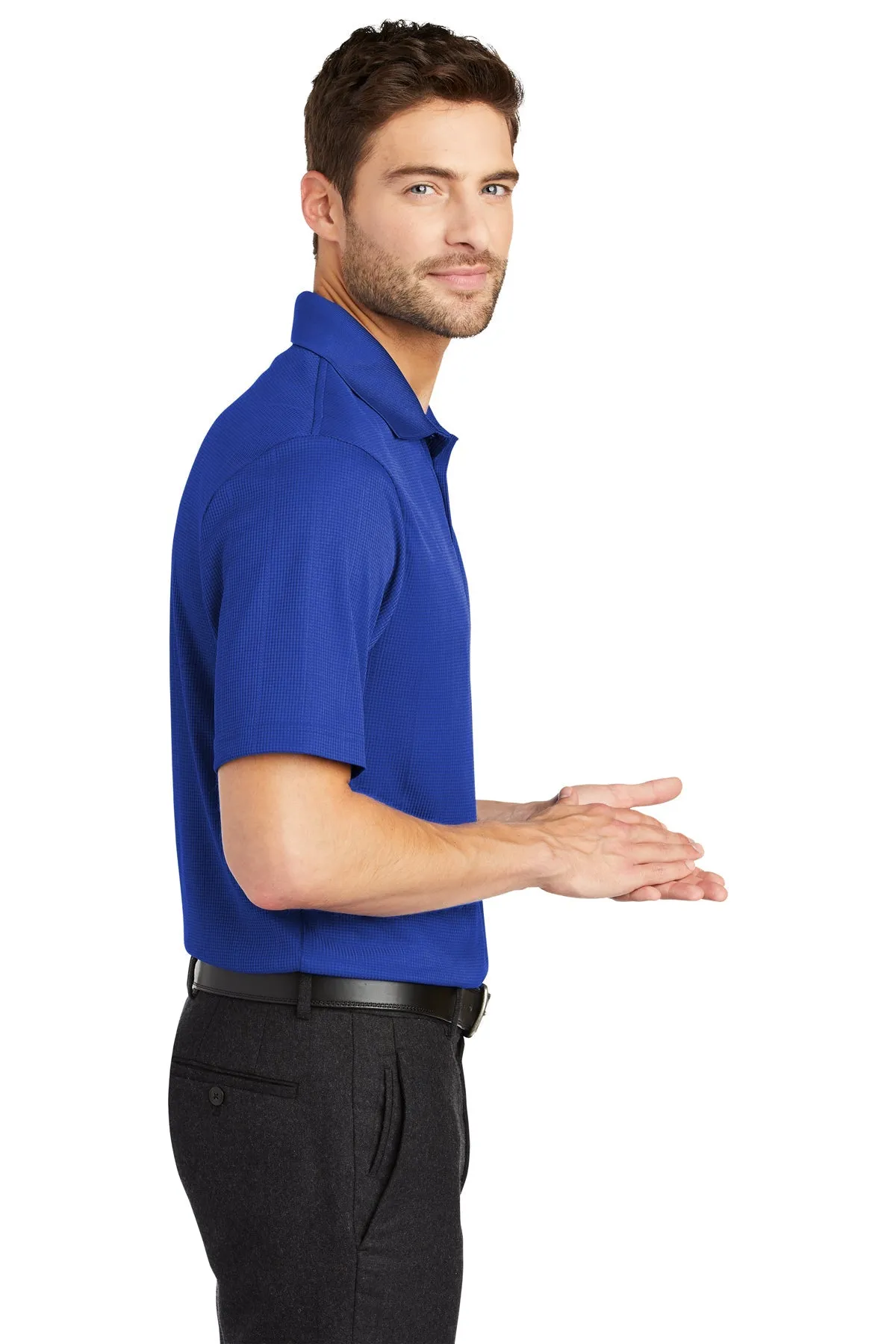 Port Authority Performance Customized Fine Jacquard Polos, Hyper Blue