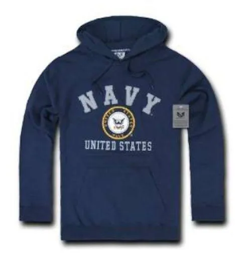 Pullover Hoodie Sweatshirt US Military Navy Air Force Army Marines Coast Guard