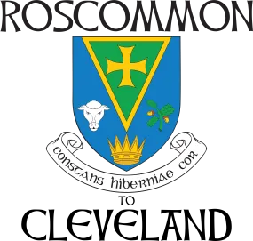 "Roscommon to Cle" Irish Counties Design on Gray