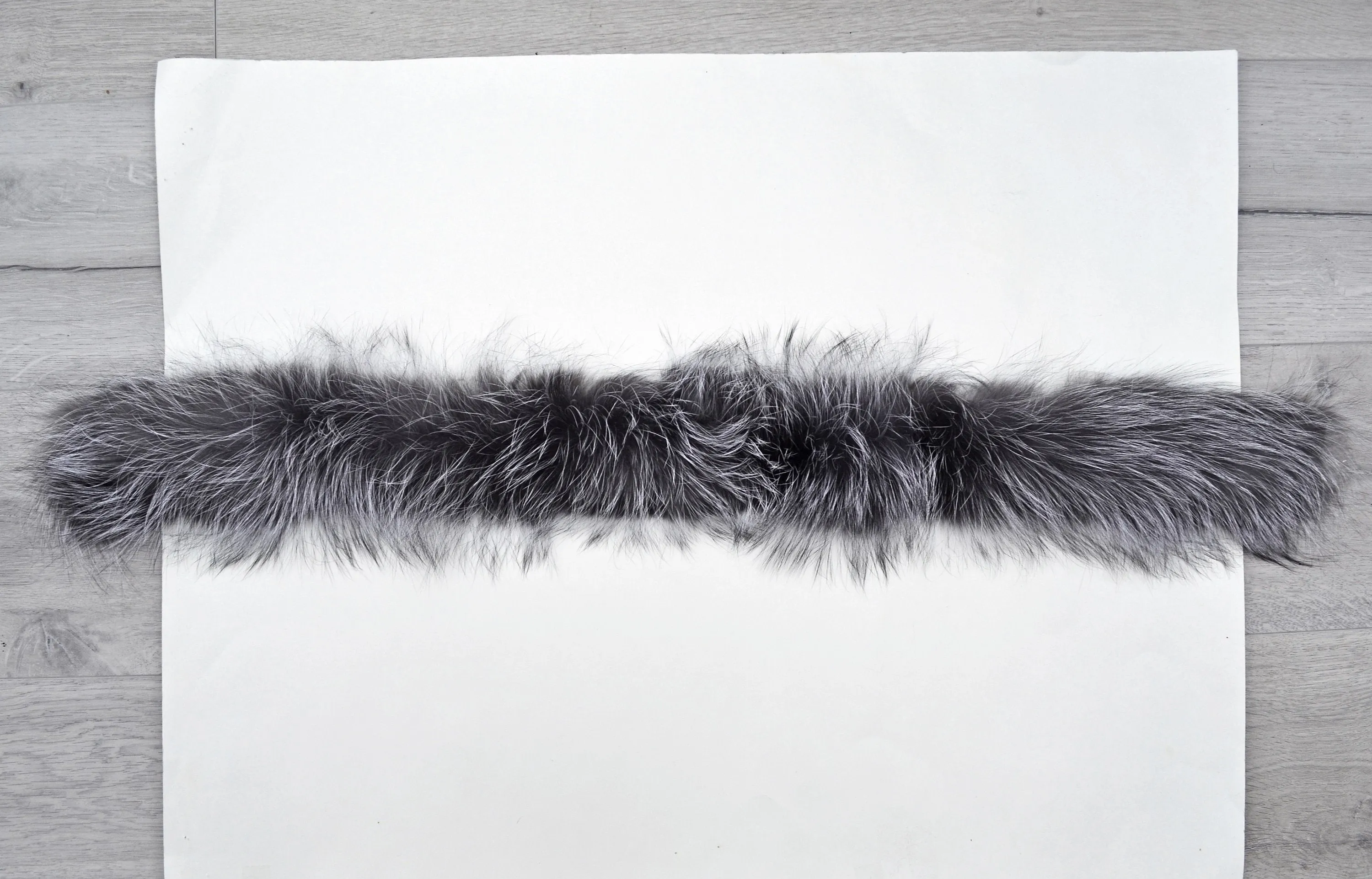 READY TO SHIP, Real Silver Fox Fur Trim Hood, Fur collar trim, Fox Fur Collar, Fur Scarf, Fur Ruff, Fox Fur Hood, Fox Fur, Fur stripe, Coat