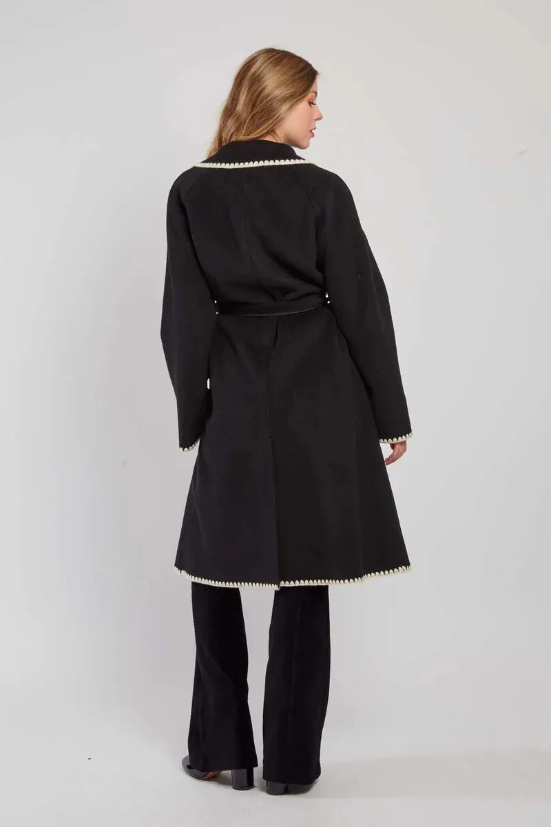 RENE DERHY Black & White Coat