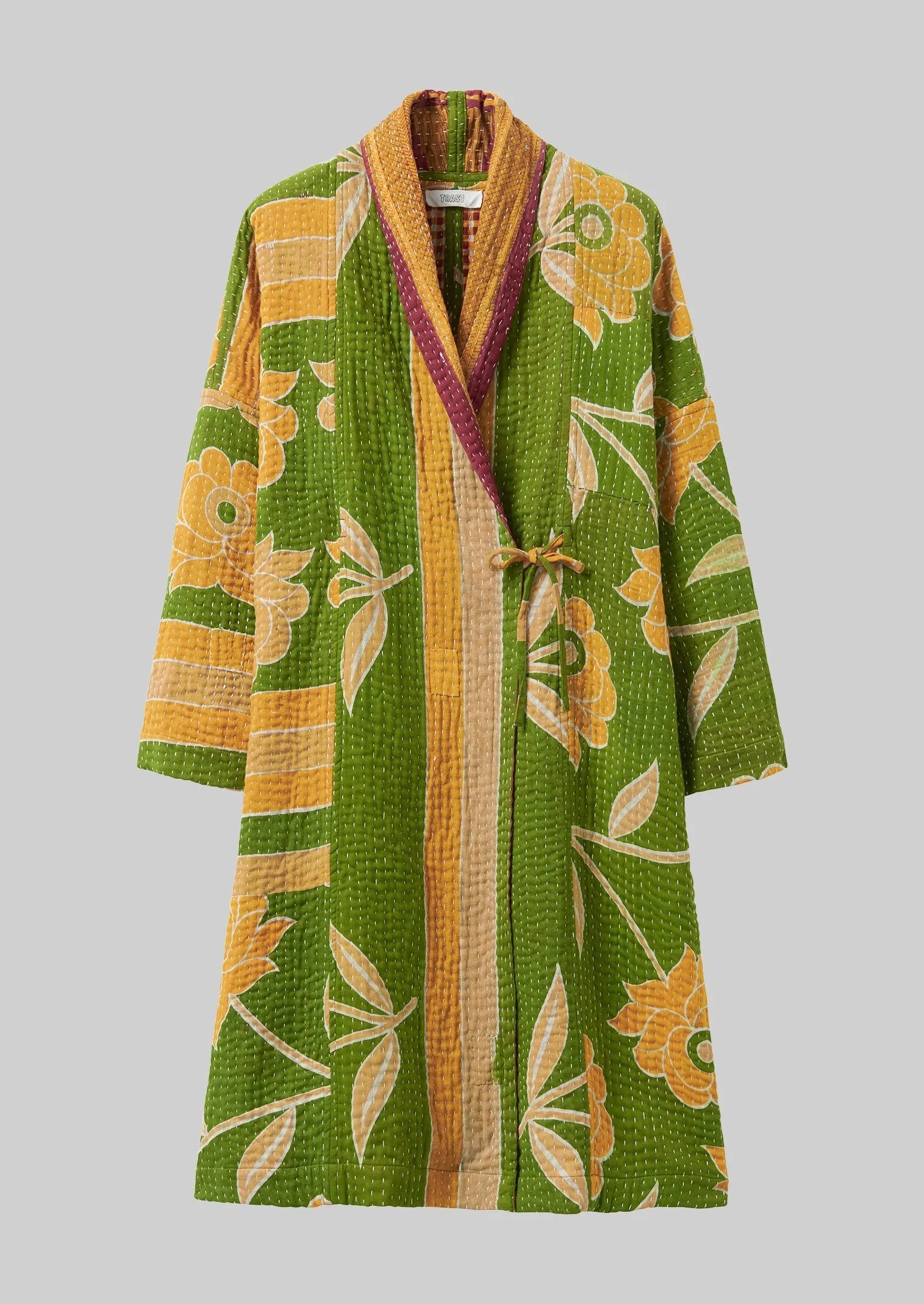 Repurposed Kantha Coat | Greens