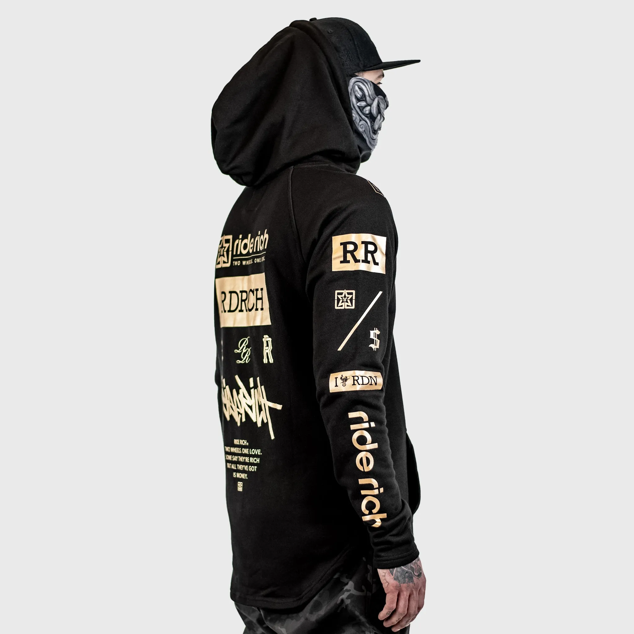 RR GP Scoop Pullover Hoodie {Gold on Black}