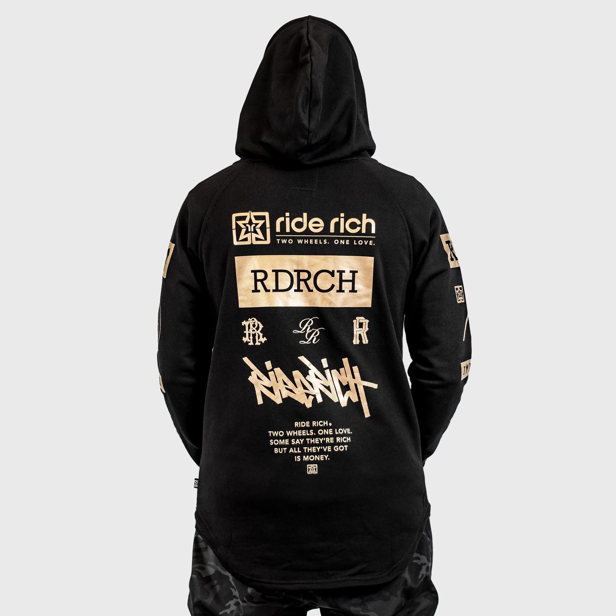 RR GP Scoop Pullover Hoodie {Gold on Black}