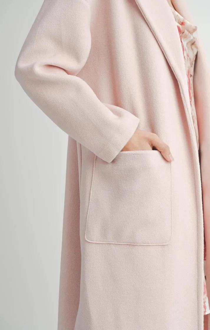 Sadie & Sage Hayley Open Coat in Light Pink