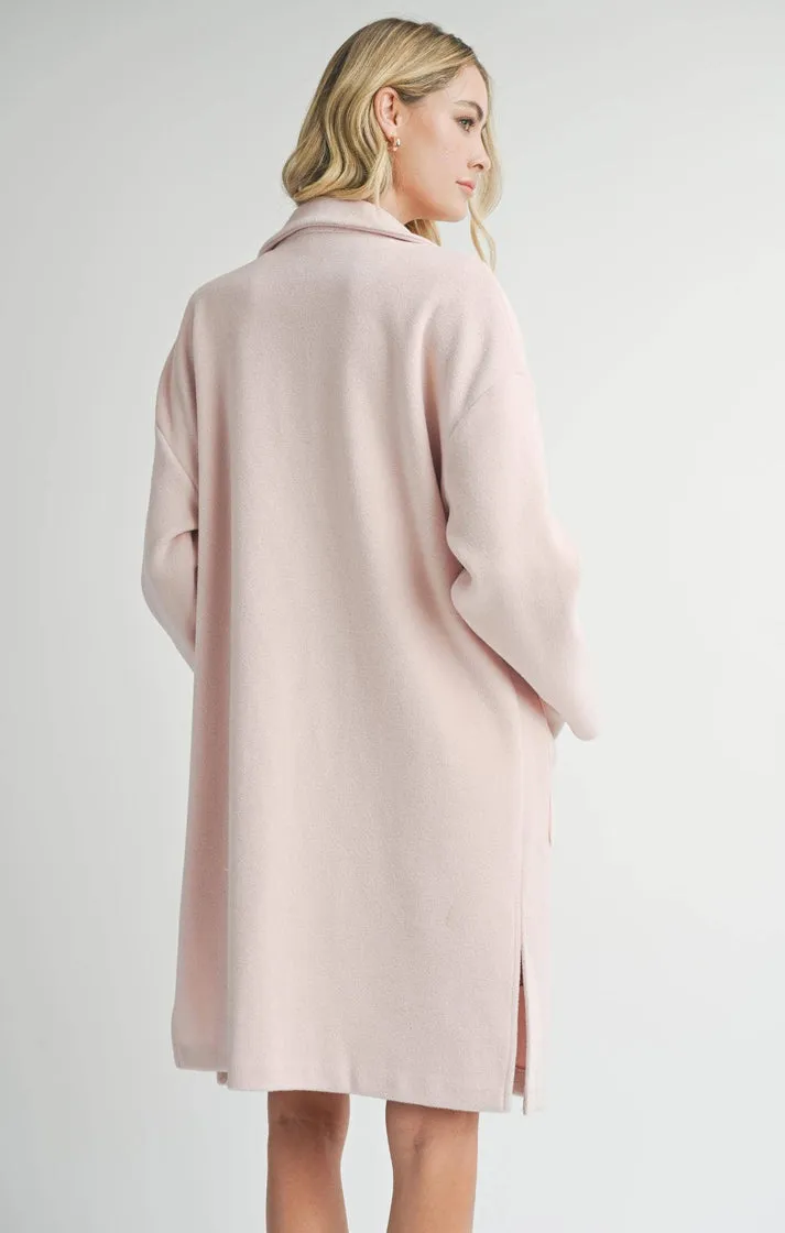 Sadie & Sage Hayley Open Coat in Light Pink