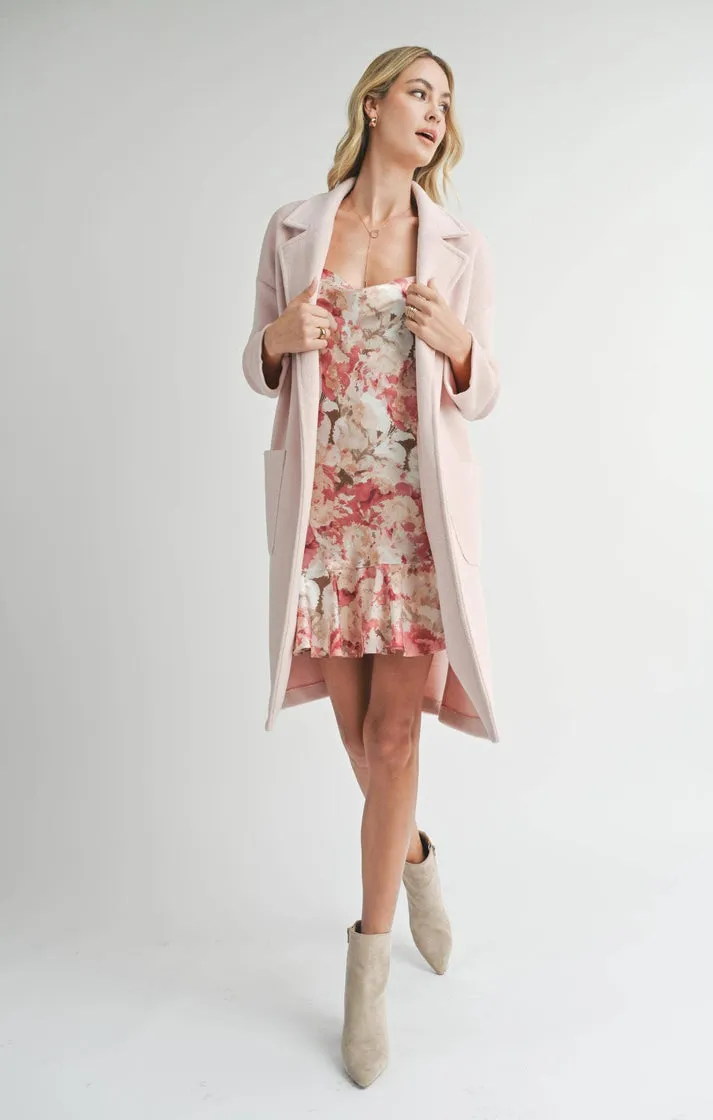 Sadie & Sage Hayley Open Coat in Light Pink