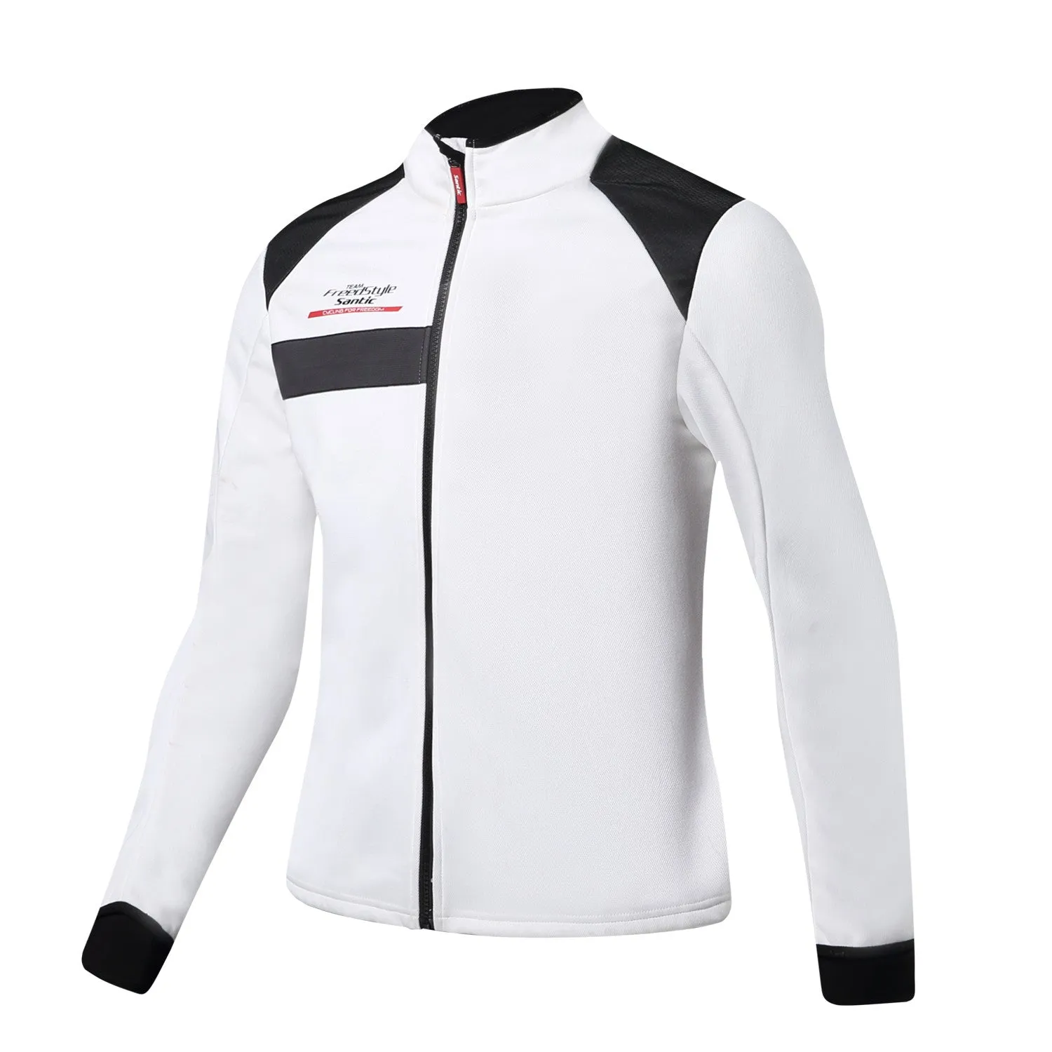 Santic Fodi White Men Cycling Jackets Long Sleeve